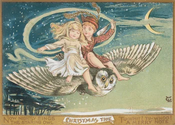 Owl Flight, Christmas card